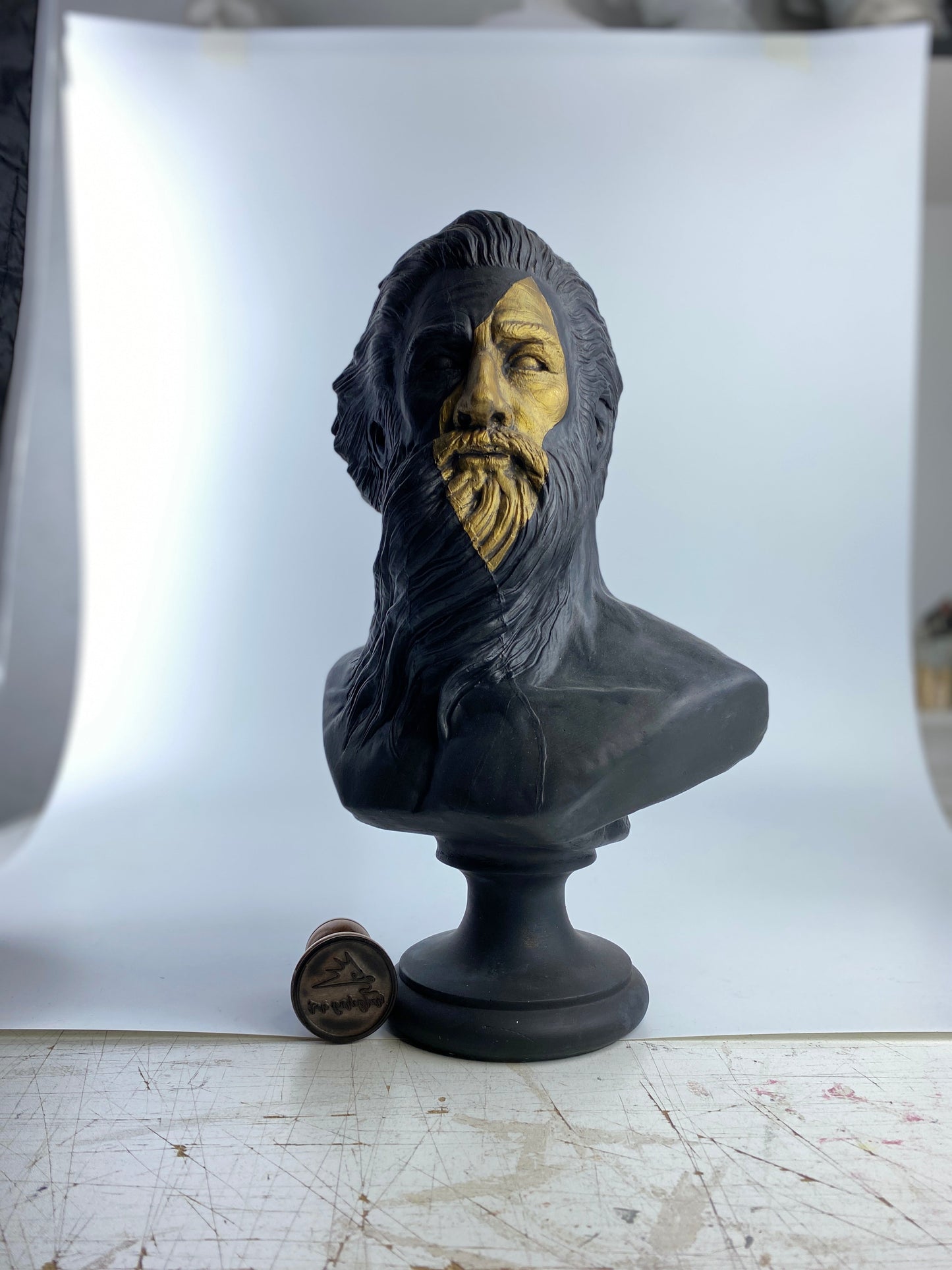 Poseidon Gold Scar Sculpture