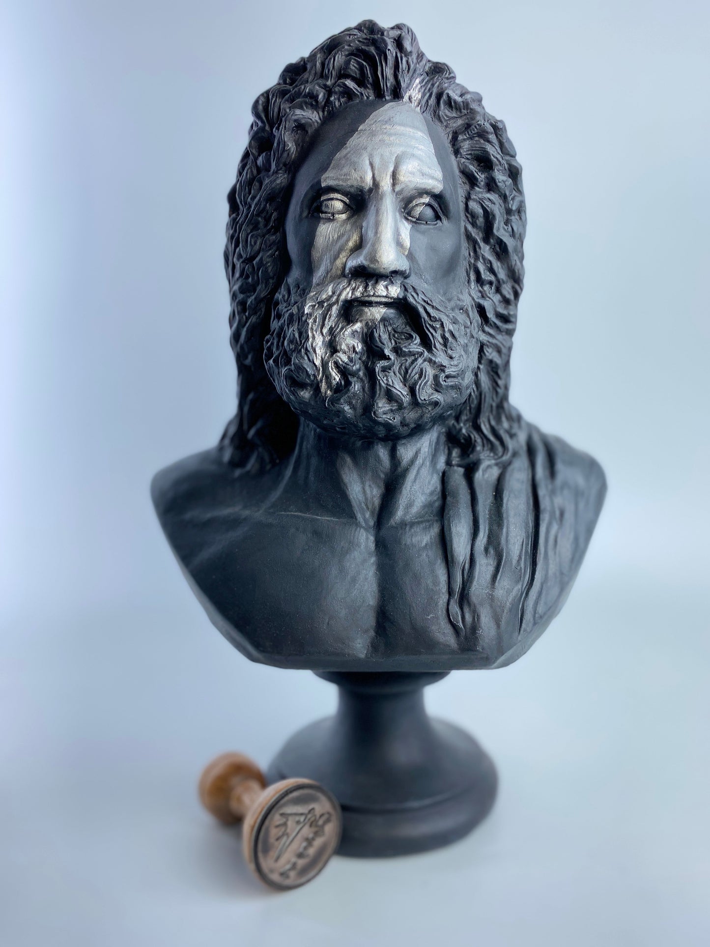 Zeus Silver Scar Sculpture