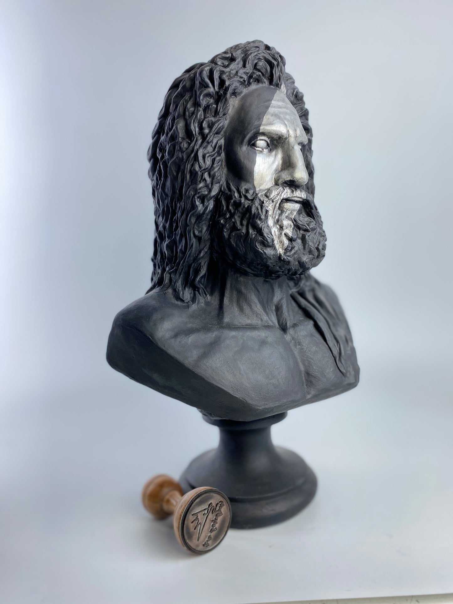 Zeus Silver Scar Sculpture